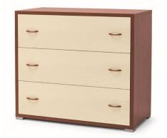Azur Line Comò in legno ciliegio con 3 cassetti magnolia