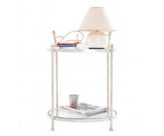 Miliboo Comodino barocco bianco in metallo VENEZIA-