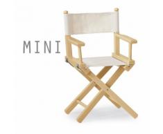 Sedia regista per bambini in legno naturale con tessuto ecrù - Regista P Mini