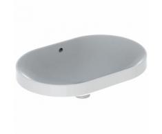 Lavabo ellittico da incasso 60x40 soprapiano in porcellana Pozzi Ginori Variform