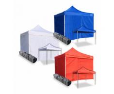 Gazebo da esterno 3x3 con pannelli laterali impermeabili > Rosso