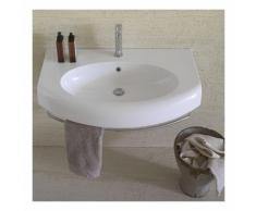 Lavabo Sospeso Ceramica Globo Bowl+ 80x50 Curvo BP081.BI