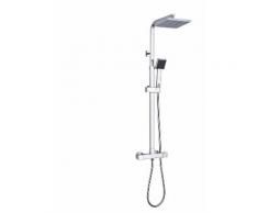 Colonna Doccia Termostatica con Miscelatore Soffione Cromo 200x200mm Altezza Regolabile