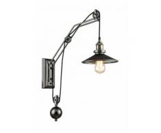 I-arkita-ap - applique carrucole rustica metallo vetro specchio lampada da parete e27