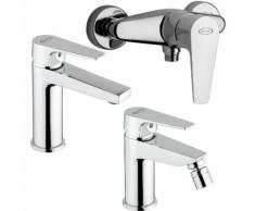 Set di miscelatori per lavabo bidet e esterno doccia Jacuzzi serie Inca design moderno