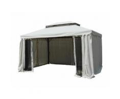 Gazebo taormina 3x4 mt alluminio con tende e zanzariera