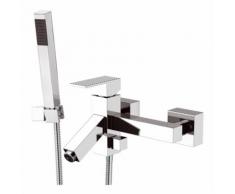 Rubinetto vasca esterno con luce led e kit doccia - serie q-color