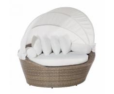 Divano da giardino - Sofa da giardino in rattan marrone chiaro - SYLT