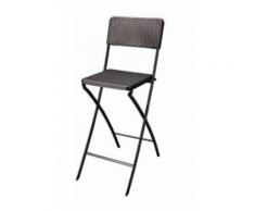 Set di 2 Sedia Sgabelli Pieghevole Snack Rak in resina effetto rattan