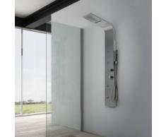 Pannello Doccia idromassaggio in acciaio inox MIAMI EVO spazzolato con cascata