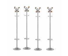 APPENDIABITI CON PORTAOMBRELLI IN METALLO SILVER