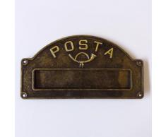 Buca lettere in ottone brunito cassetta postale casa cancello feritoia per posta