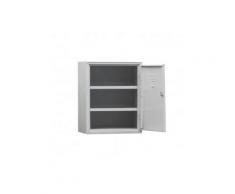 Armadio spogliatoio in metallo, 1 vano e 2 ripiani, Mis. 600 L x 500 P x 800 H mm, maniglia in