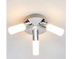 Plafoniera LED Benaja da bagno, trilampada