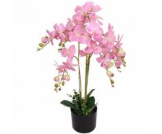 Orchidea Artificiale con Vaso 75 cm Rosa