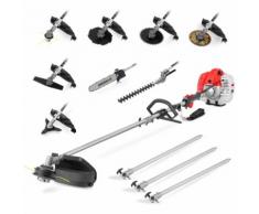 Attrezzo 9-in-1 65cc 4,9cv: Tagliabordi, Tosaerba, Potatore, Decespugliatore -GREENCUT