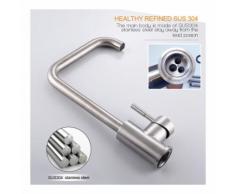 Miscelatore Cucina Rubinetto Canna Alta Lavello Monocomando Acciaio inox Miscelatori Acqua Fredda e