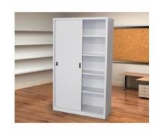 Armadio in Metallo Ufficio per Archiviazione ad Ante Scorrevoli Dim. 120x45x200h