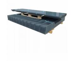 2D Pannello di Recinzione Giardino con Paletti 2008x830 mm 8m Grigio