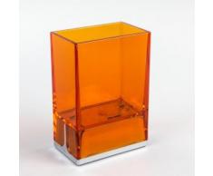 Bicchiere portaspazzolini da appoggio in policarbonato Koh-i-Noor LEM colore arancione