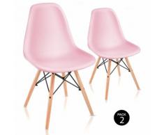Pack 2 Sedie sala da pranzo Rosa con design nordico- McHaus