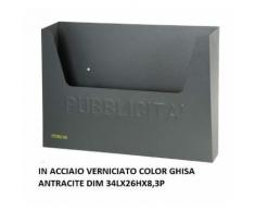Cassetta postale per pubblicita' acciaio ghisa esterno condominio l34 h26 p8,3