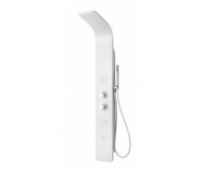 Pannello Doccia Meccanico in Alluminio Bianco Satinato con 3 getti Idromassaggio serie Nives