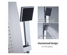 Colonna Doccia Idromassaggio Pannello Doccia Kit Acciaio Inox 3 Funzioni con Indicatore di