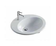 LAVABO ELOISE GALASSIA 62x52 AD INCASSO SOPRAPIANO BIANCO | Bianco