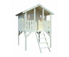 CASETTA DA GIARDINO PER BAMBINI IN LEGNO D' ABETE NORDICO(16mm) - 180x122 cm -PAVIMENTO INCLUSO