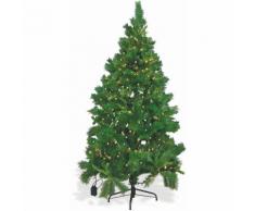 Albero Di Natale Luminoso 1280 Rami 400 Led Bianco Caldo Ø125xh225 Cm Soriani Dublino Verde Chiaro