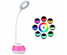 Lampada LED da tavolo con Porta USB, Controllo Sensibile, Luce LED da lettura, non affatica gli