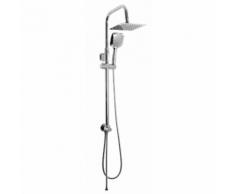 Colonna doccia serie oasi design quadro e risparmio acqua integrato con soffione in acciaio