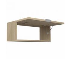 Pensile Arredo bagno | Rovere Rock - 60x25x25 cm - Maniglia con pistoncino