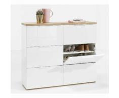 Scarpiera 6 Cassetti A Ribalta Colore Bianco Lucido 24 Scarpe
