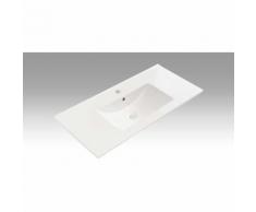 Lavabo Rettangolare Da Incasso In Ceramica 101x46,5x2cm Tft Bianco