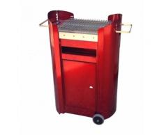 Barbecue/ Griglia ai carboni/carbonella con ruote e vano portatutto