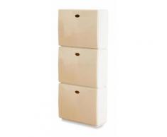 SCARPIERA PERLA 3 CASSETTI CASSETTIERA SALVASPAZIO TRIS LOW ARREDO CASA BAGNO