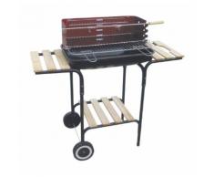 BARBECUE RETTANGOLARE BASE LEGNO 58x38 h 73 LAPILLO 00711
