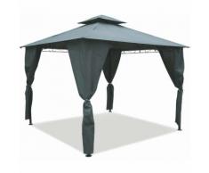 Gazebo Da Giardino In Metallo 3x3m Soriani Sahara Grigio