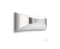 Applique in acciaio colore inox per esterno e27 23w ip44 17166/47/16 171664716