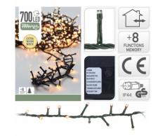 LUCI DI NATALE 700 LED BIANCO CALDO 8 GIOCHI DI LUCE ESTERNO ALBERO INTERNO