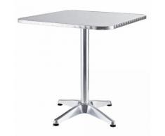 Tavolo tavolino quadrato con piede centrale per Bar Bistrot in Alluminio 60x60