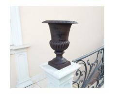Vaso in ghisa verniciatura anticata casa balcone giardino terrazzo colonna h43cm