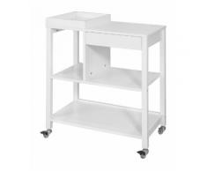 SoBuy Carrello cucina Carrello portavivande con Vassoio a cassetto, bianco, FKW58-W