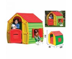 Casa Casetta in Plastica per Bambini da Esterno 110cm Giardino Esterni Bimbi