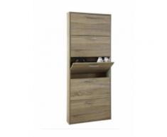 Scarpiera in Legno 5 Ante a Ribalta Slim Salvaspazio Armadio Mobile Porta Scarpe