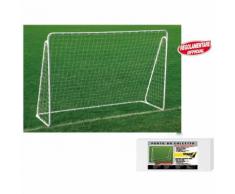 Porta Calcio Regolamentare 300x120x205 Metallo Rete Gioco Giardino Calcetto Casa