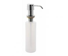 Dispenser sapone da incasso Gedy da 340 ml in ottone e resine per top lavabo
