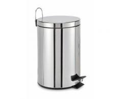 Pattumiera a Pedale 12 Litri in Acciaio Inox Grigio Bagno Casa Ufficio